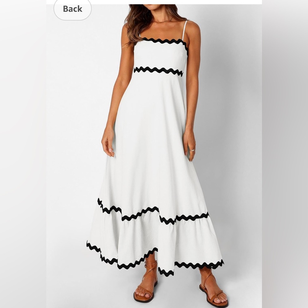 Kirundo  White and Black Maxi Dress